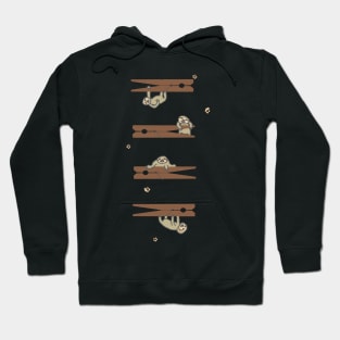 Sloths on Clothespins Hoodie